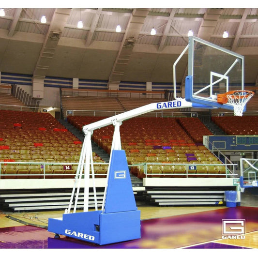 Gared Sports Hoopmaster 8 Spring-Lift Collegiate/High School Indoor Portable Basketball Hoop - 9408BLK