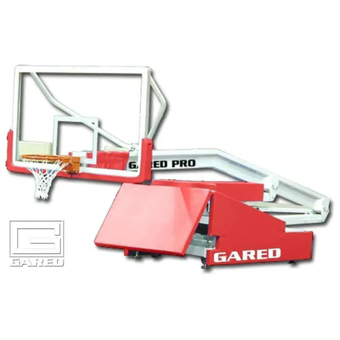 Gared Sports Pro S Spring-Lift Portable Basketball Hoop w/ 10’ 8’’ Boom 9618