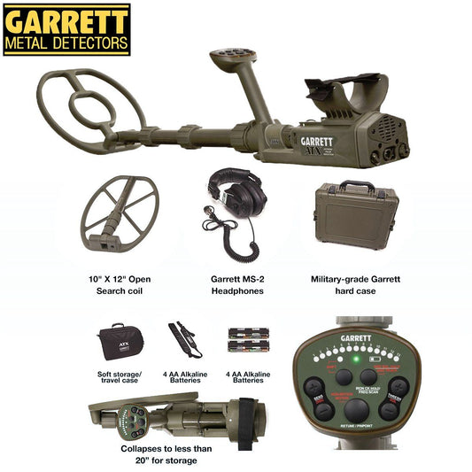 Garrett ATX Deepseeker Package with 20" 50 cm Deepseeker and 11"x13" Mono closed searchcoil - 1140840