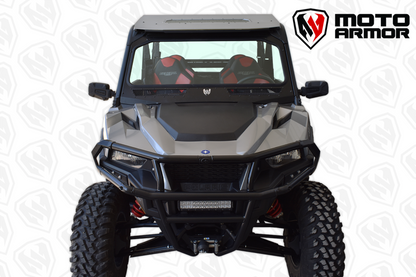 Moto Armor Can-Am Maverick X3 Vented Full Glass Windshield (2017+) - MA-X3-WS-GLS-BLK-Y Polaris General Vented Full Glass Windshield (2016+) - MA-GEN-WS-GLS-BLK-C-N