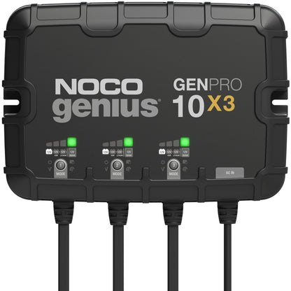 NOCO 3-Bank, 30-Amp On-Board Battery Charger, Battery Maintainer, & Battery Desulfator - GENPRO10X3