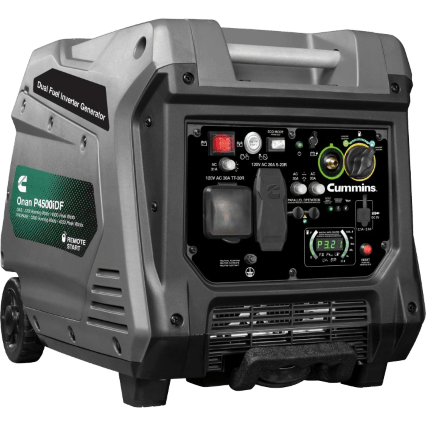 Cummins P4500iDF 3700W/4500W Remote Start Dual Fuel Inverter Onan Generator New