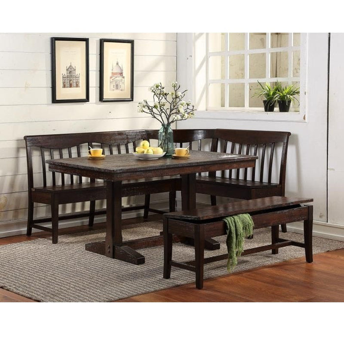 ECI Furniture Gettysburg Corner Nook Dining Set - EC-1475-05-NT-1475-05-CB-LB-SB