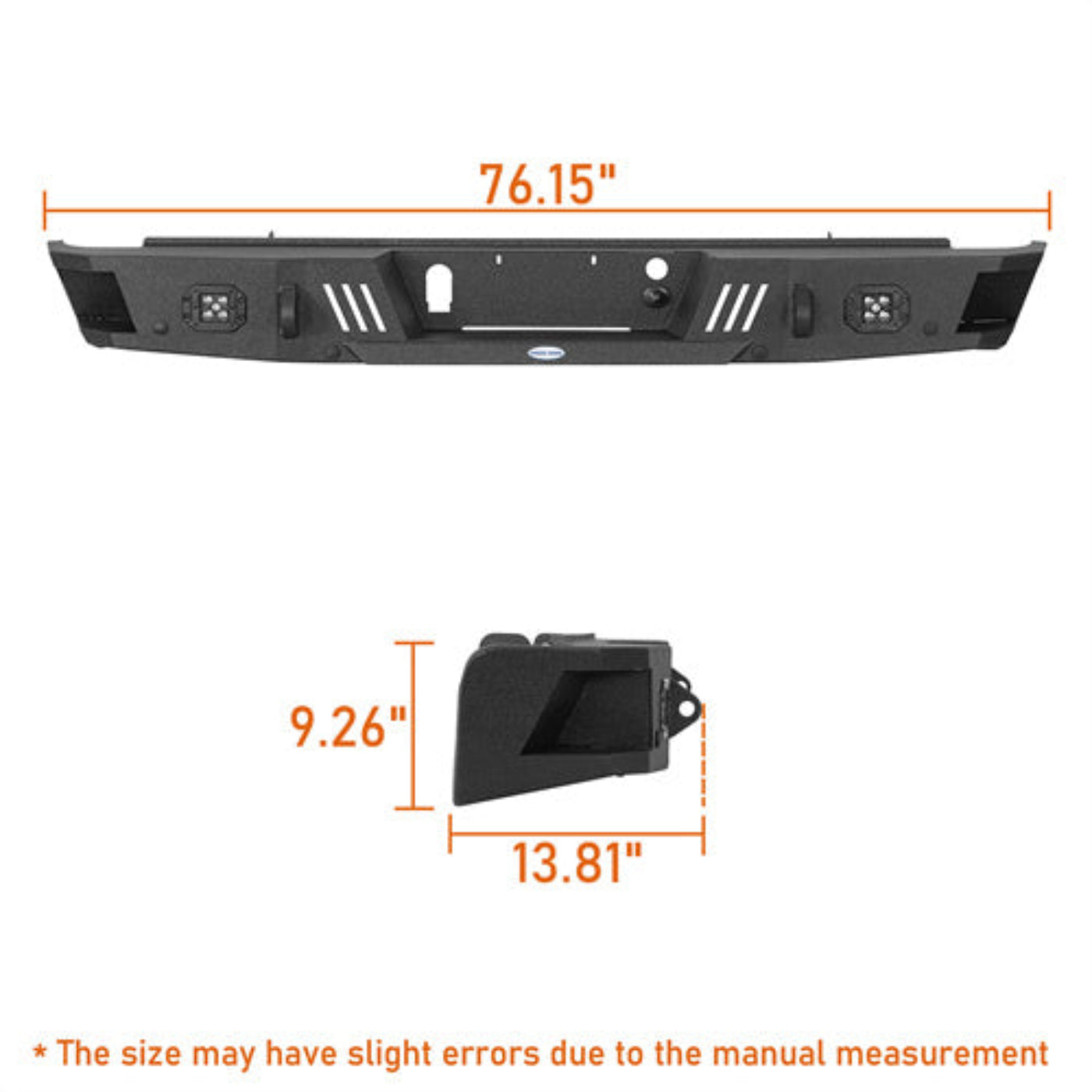 Sierra 1500 Rear Bumper w/ LED Spotlights (07-18 GMC Sierra 1500) - Hooke Road - HE.9463