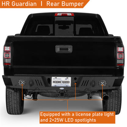 Sierra 1500 Rear Bumper w/ LED Spotlights (07-18 GMC Sierra 1500) - Hooke Road - HE.9463