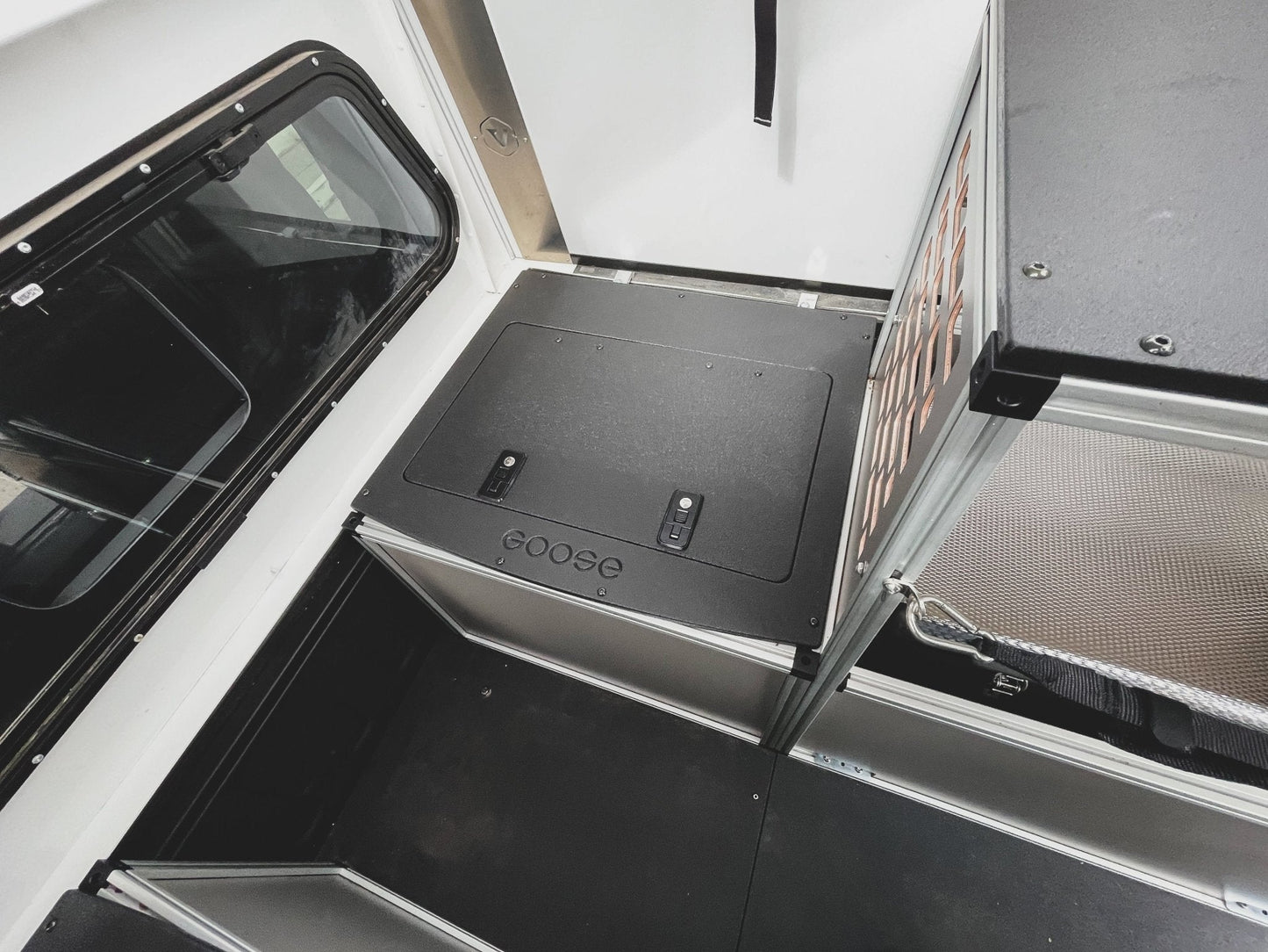 Goose Gear Camper System - Full Size Truck 5'5" Bed - Passenger Side Front Utility Module - 6146-GGR-SH