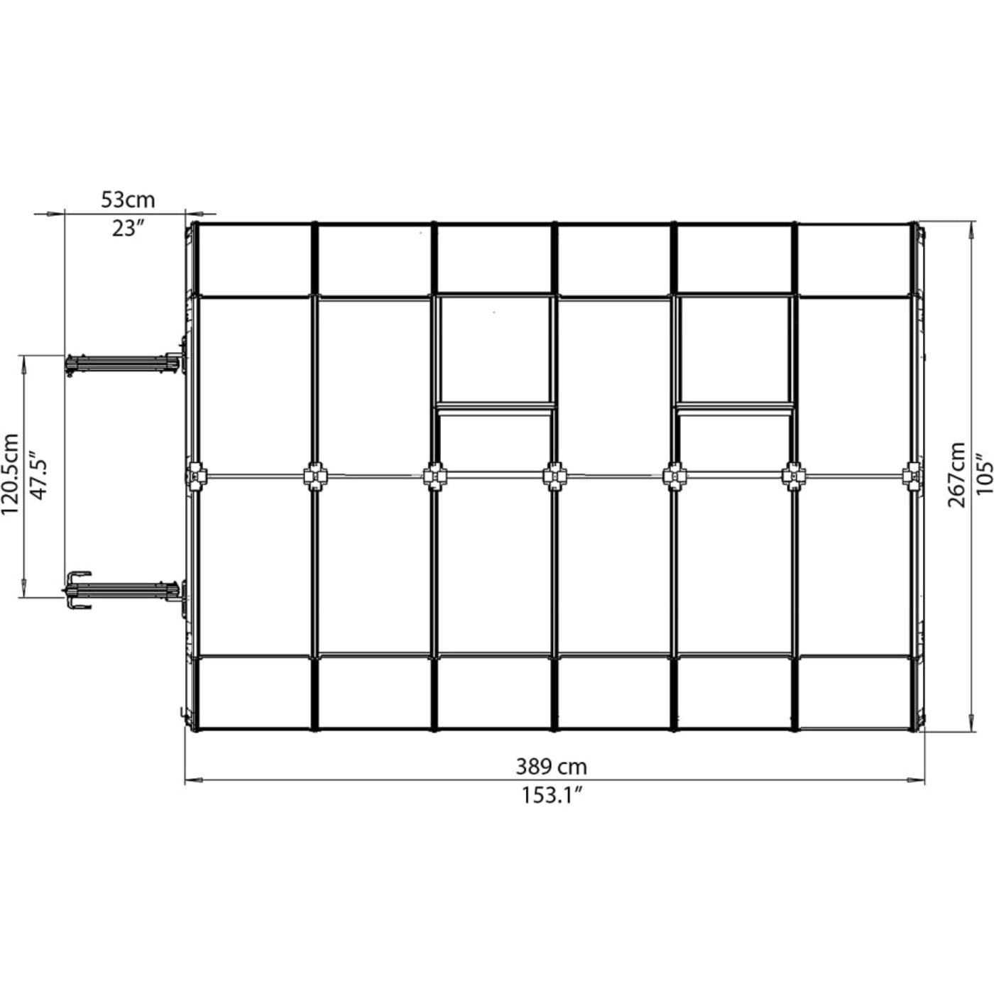 Rion Grand Gardener 8' x 12' Greenhouse - Clear - HG7212C