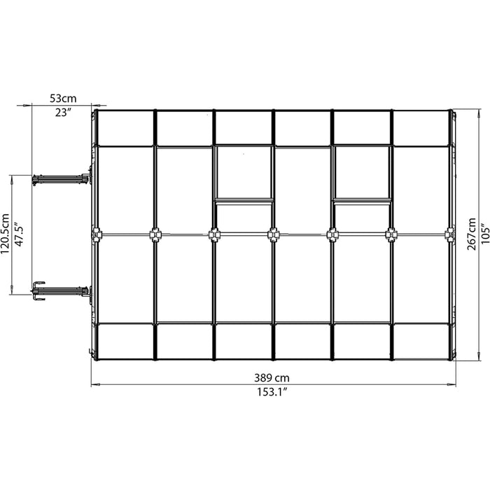 Rion Grand Gardener 8' x 12' Greenhouse - Clear - HG7212C