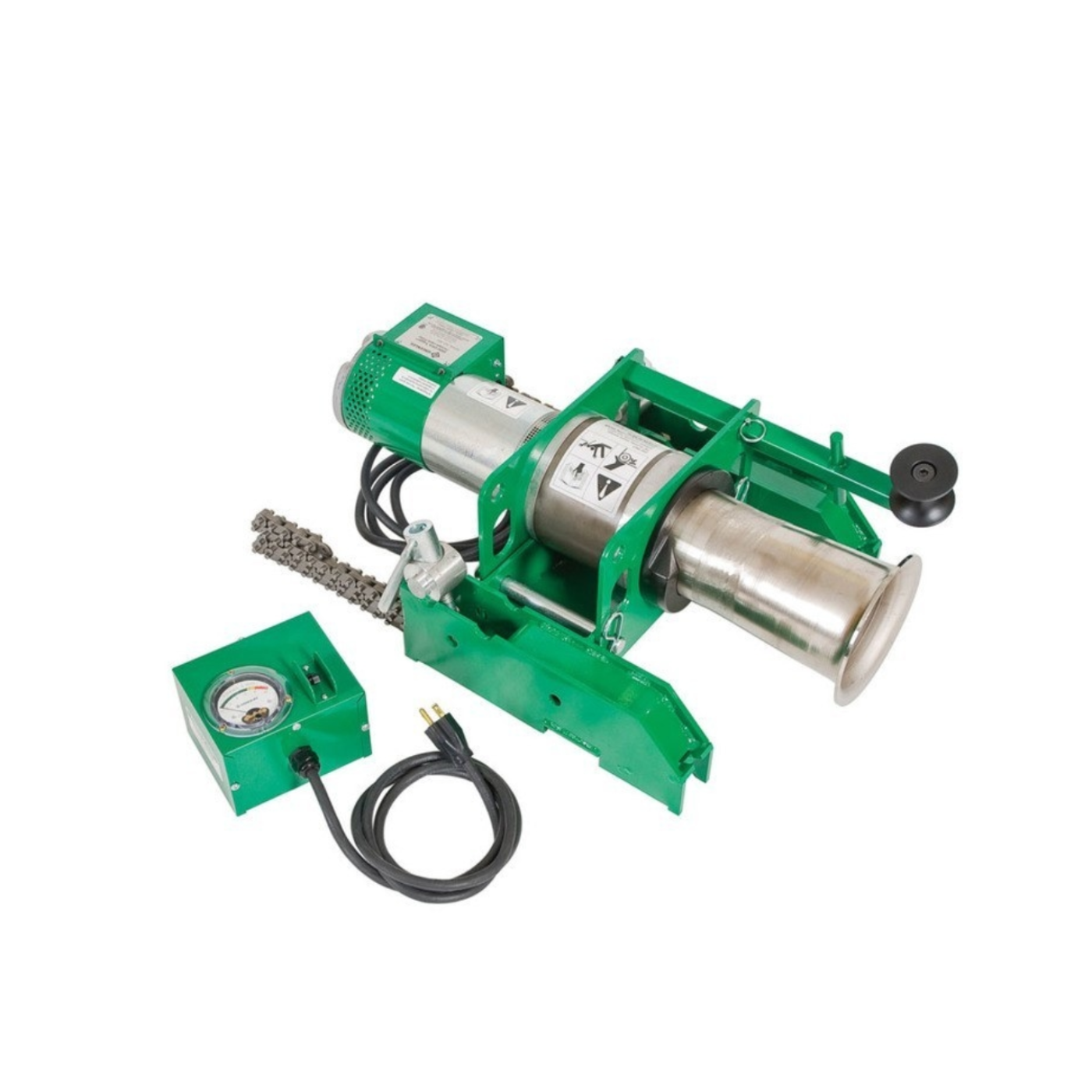Greenlee Ultra Tugger 8 Cable Puller Package with Force Guage & Chain Mount  - 6801