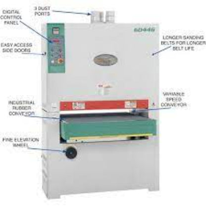 U.S Industrial Grizzly Industrial 37" 15 HP 3-Phase Platen Type Wide-Belt Sander