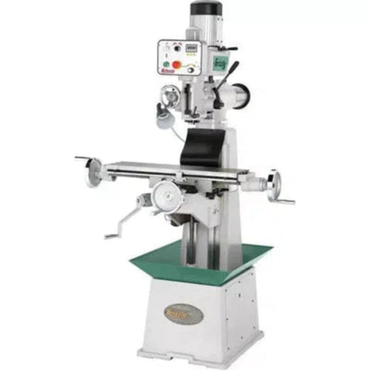 U.S Industrial Grizzly Industrial 8" x 30" 1-1/2 HP Variable-Speed Knee Mill with Ram Head