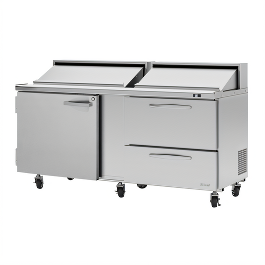 Turbo Air PST-72-D2R(L)-N PRO Prep Tables - PST-72-D2R(L)-N