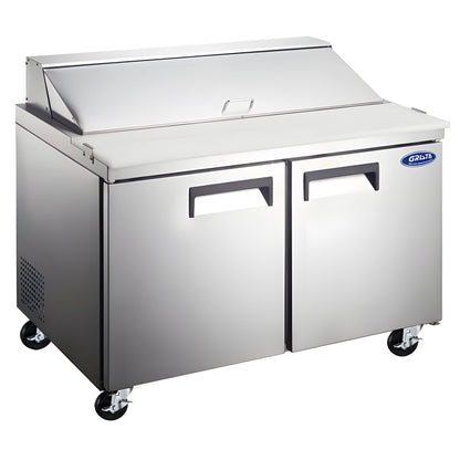 Grista - Salad Sandwich Prep Table - 2 Door, 15.5 Cu. Ft., 60 In - GRSL-2D/60