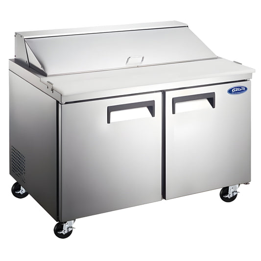 Grista - Salad Sandwich Prep Table - 2 Door, 15.5 Cu. Ft., 60 In - GRSL-2D/60