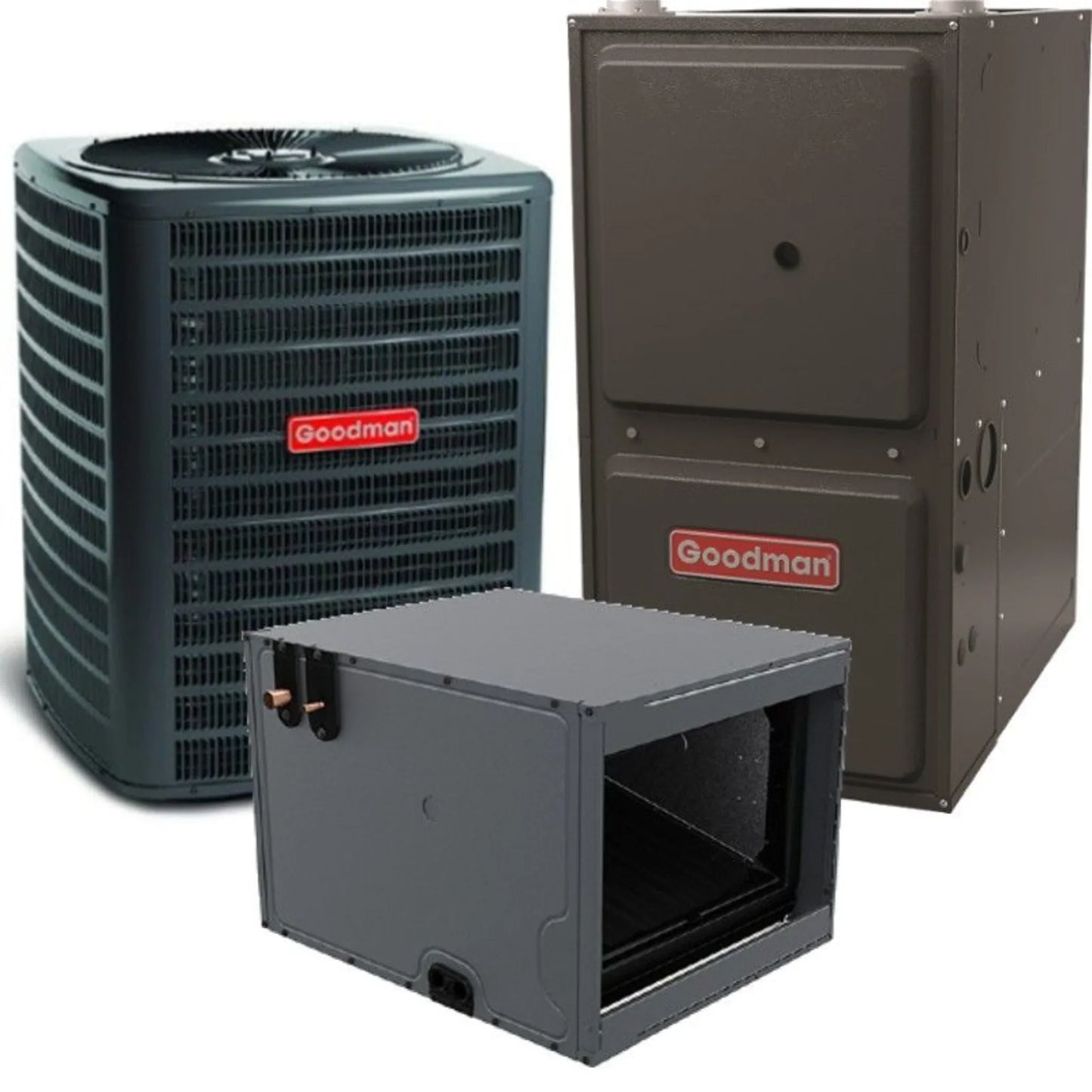 Goodman - 2.5 Ton/40,000 BTU 96% AFUE Gas Furnace and Air Conditioner System - Horizontal - 14.5 SEER2 - R32 - CHPTA3630B3