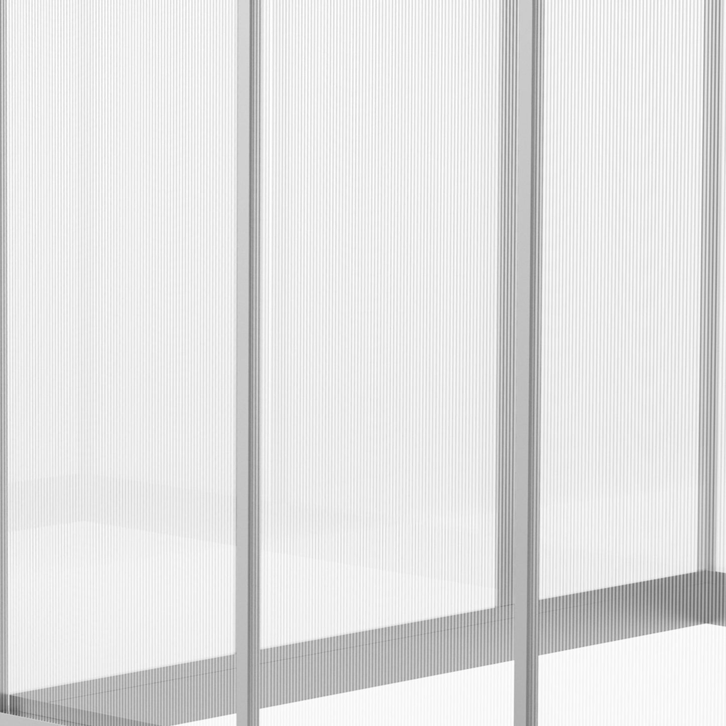 Outsunny 10' x 6' Polycarbonate Greenhouse with Rain Gutter and Roof Vent, Aluminum Frame, Silver - 845-243V02