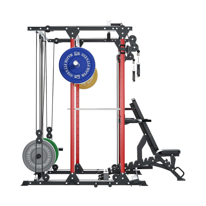 MAJOR FITNESS All-In-One Home Gym Power Rack Package PLM03 - K3BL-PLT01BL-OWPNT230-OBBLS