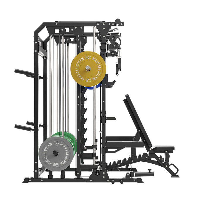 MAJOR FITNESS All-In-One Home Gym Smith Machine Package Spirit B52 - B52BL-PLT01BL-OWPNT230