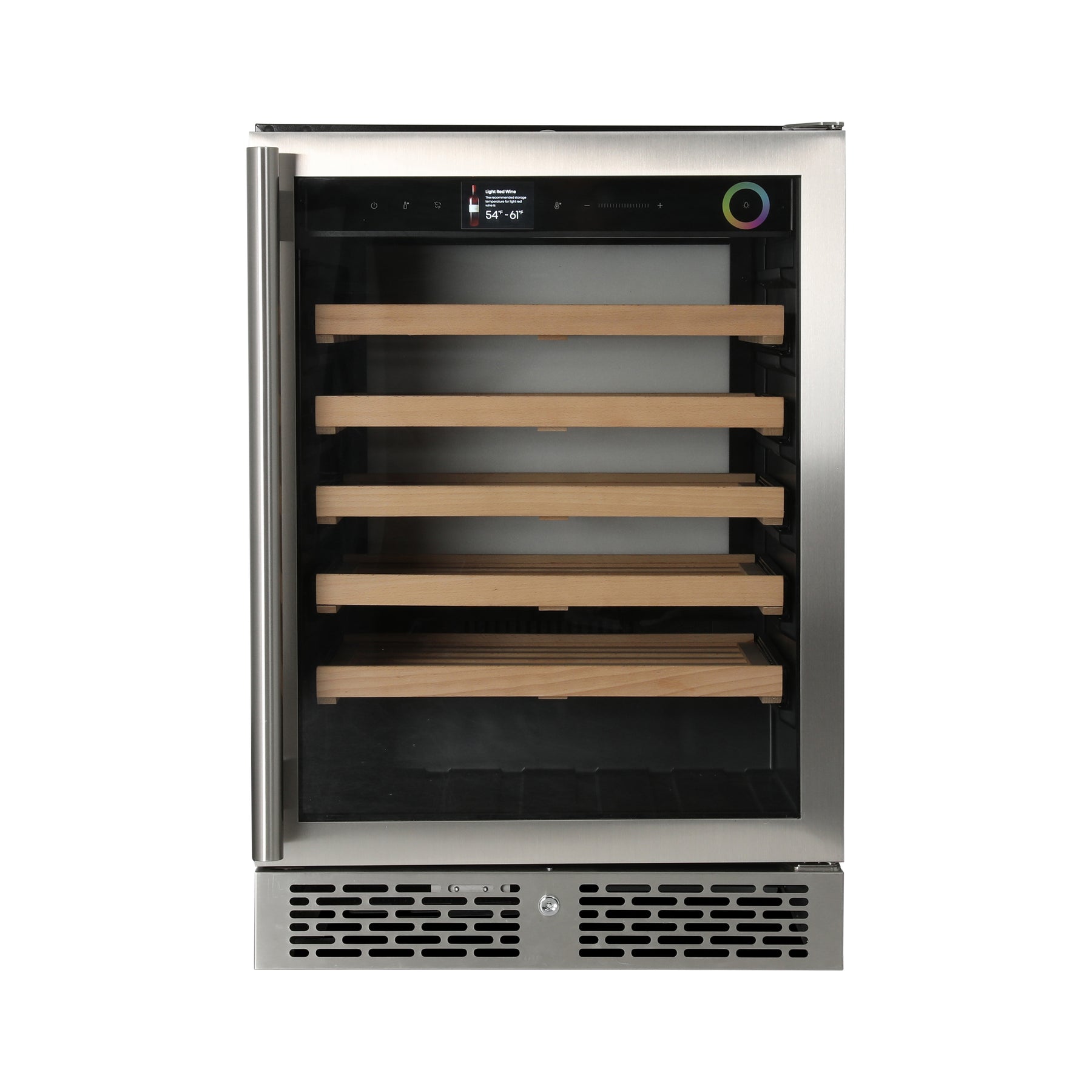 Vinotemp Vinoglow 41-Bottle Single-Zone Wine Cooler, Stainless Steel - VTWC041EVGSS