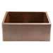 Rustic Premier Copper Hammered Copper Apron Front Single Basin Kitchen Sink - KASDB