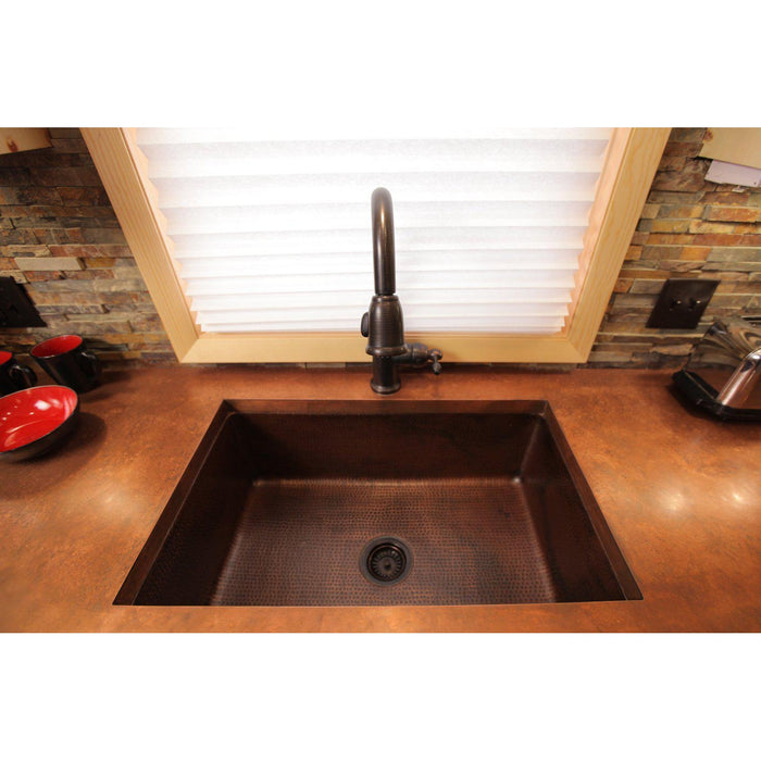 Premier Copper Hammered Copper Single Basin Kitchen Sink - KSDB25199