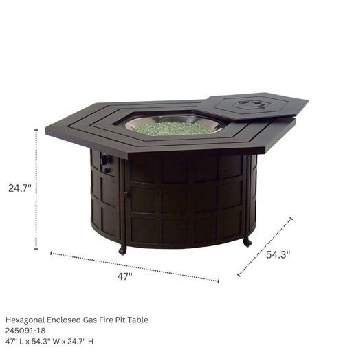 Hanamint Sherwood Hexagon Fire Pit Table - 245091-18