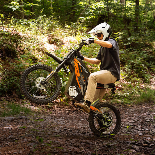 HappyRun F18 Mid-Drive Electric Dirt Bike - F18-red