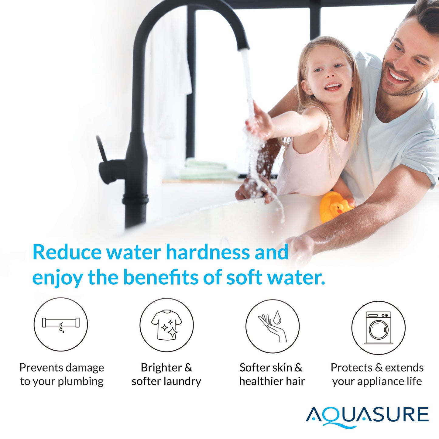 Aquasure Signature Series | 32,000 Grains Water Softener with 12 GPM Quantum De-Activator System and Triple Purpose Carbon Pre-Filter - AS-WSUV32RO