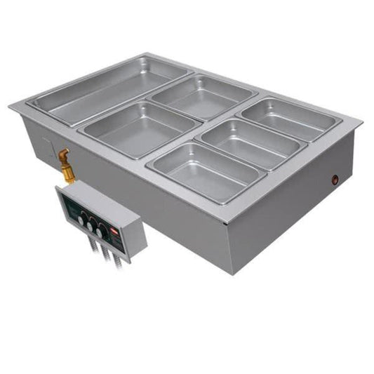 Hatco  3-Pan Drop-In Modular Heated Food Well with Drain - 208V, 3 Phases - HWBI-3D