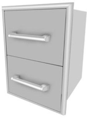 Haven 72" Coyote Outdoor Kitchen Island w/ 2 Drawer Cabinet | HCOY72DRAW-2 - HCOY72DRAW-2