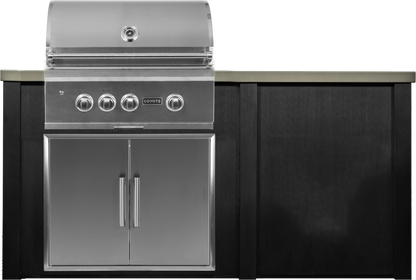 Haven 72" Coyote Outdoor Kitchen Island w/ Plain Panel  - HCOY72PAN-2