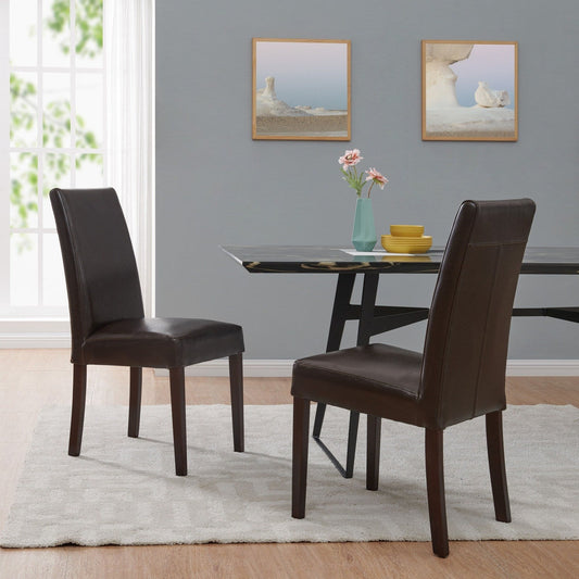 New Pacific Direct Hartford Bicast Leather Dining Chair, (Set of 2)  - 198140-01