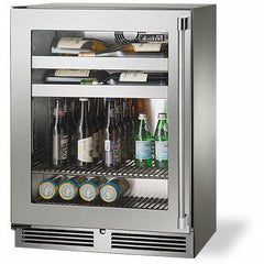 Perlick 24" Beverage Center Stainless Steel Glass Door, Sottile Sh.Depth 18" , 3.1 Cu. Ft. Capacity - HH24BS-4-3