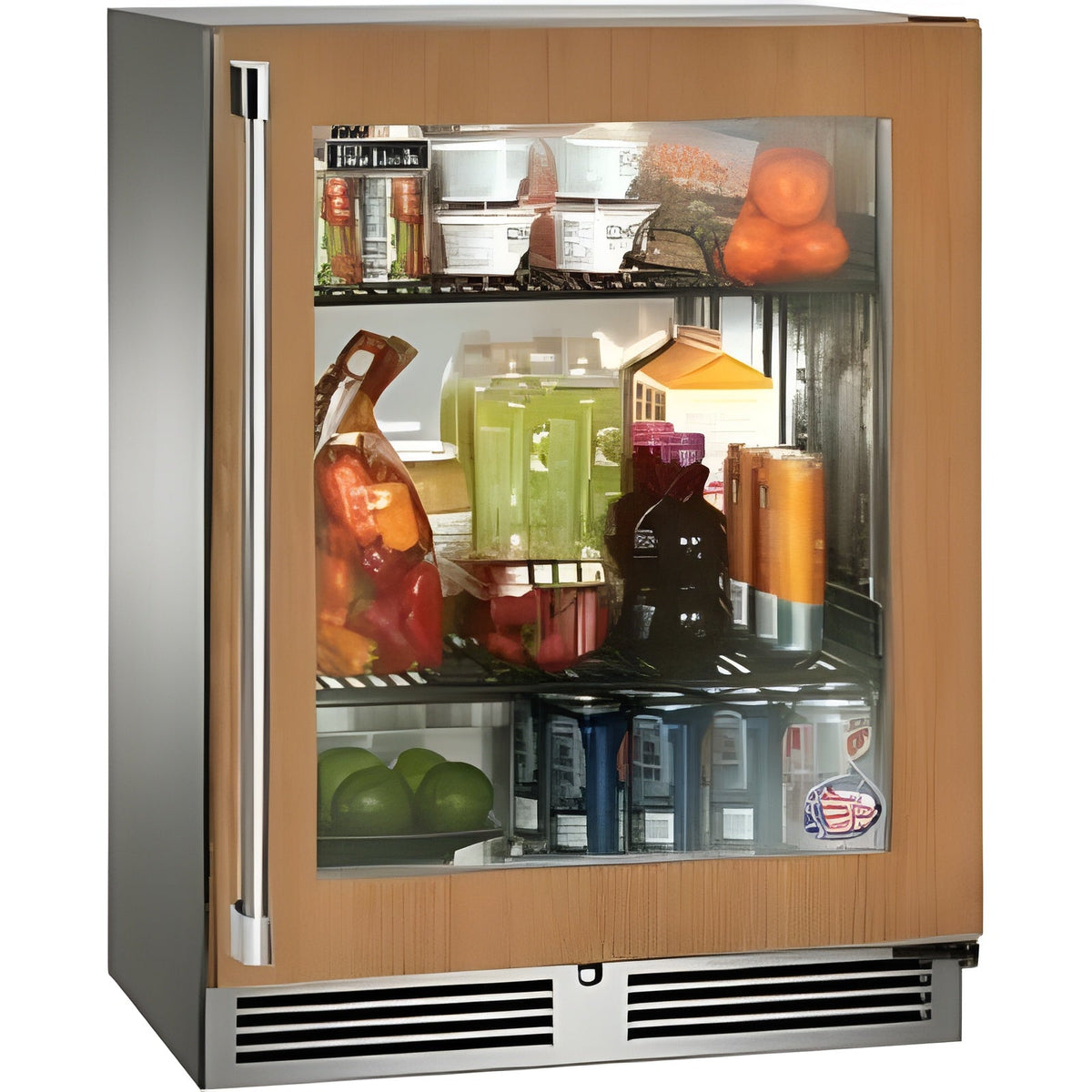 Perlick 24" Built-In Undercounter Outdoor Beverage Center with 10 Bottle and 41 Can Capacity, Panel Ready Door - HH24BO-4-4