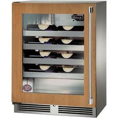 Perlick 24" Built-in Counter Depth Outdoor Wine Reserve with 3.1 cu. ft. Capacity, Panel Ready-Glass Door - HH24WO-4-4