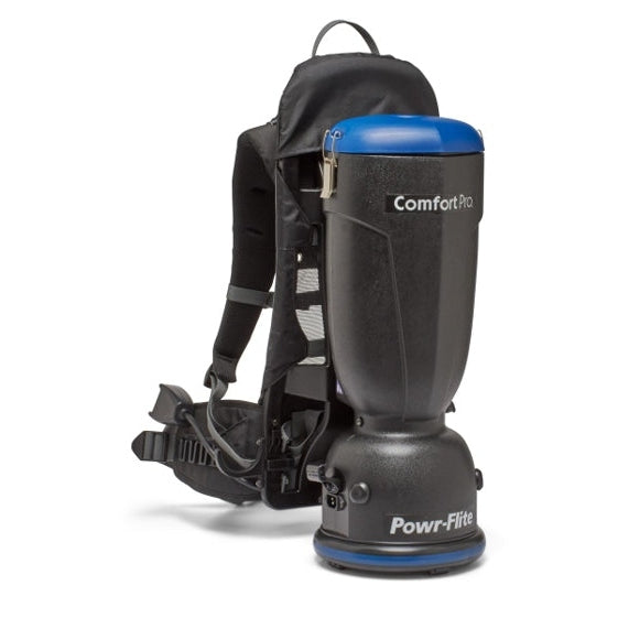 Powr-Flite Comfort Pro BP6S, Backpack Vacuum, 6QT, with Tools and 20' High Dusting Kit, 11.8lbs