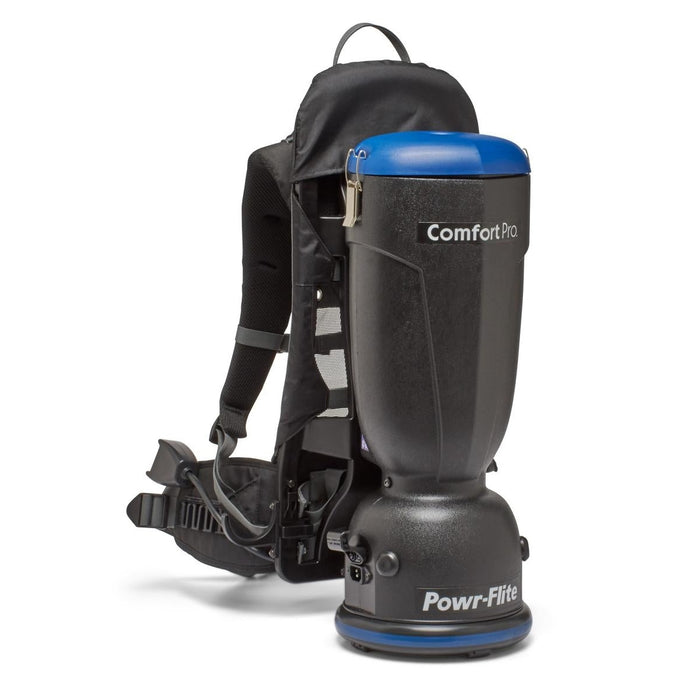 Powr-Flite Comfort Pro BP6S, Backpack Vacuum, 6QT, with Tools 20' High Dusting Kit Air Turbine Nozzle, 11.8lbs