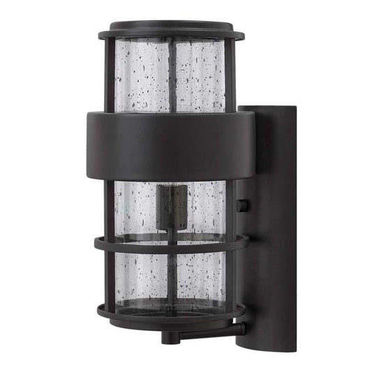 Hinkley Lighting Outdoor Saturn Satin Black Wall Light - 1904SK