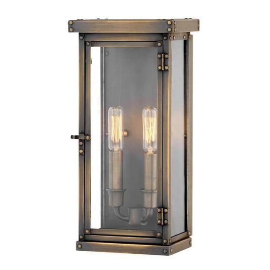 Hinkley Lighting Outdoor Hamilton Dark Antique Brass Wall Light - 2004DS