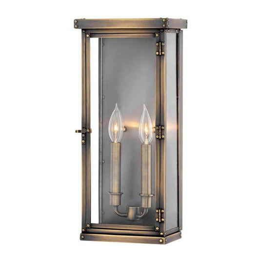 Hinkley Lighting Outdoor Hamilton Dark Antique Brass Wall Light - 2005DS