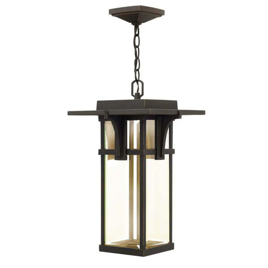 Hinkley Socket Outdoor Manhattan Oil Rubbed Bronze Hanging Light - 2322OZ