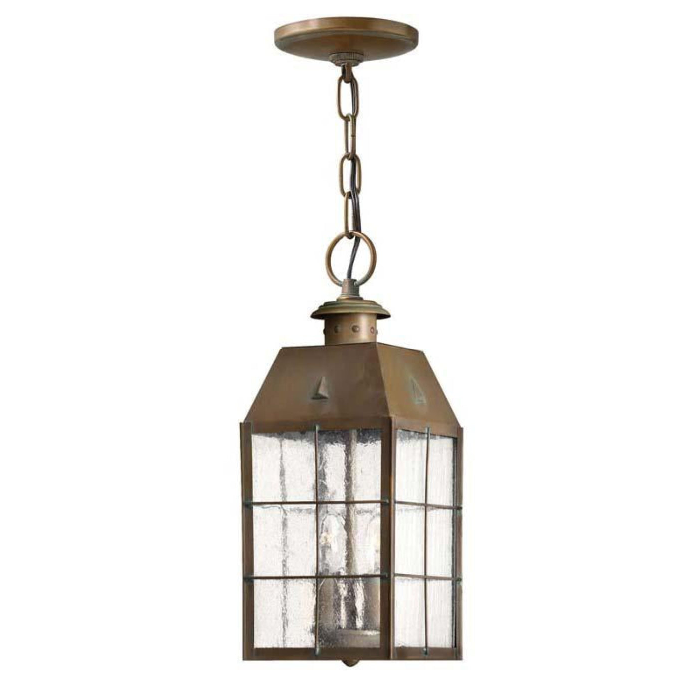 Hinkley Lighting Outdoor Nantucket Aged Brass Hanging Light - 2372AS