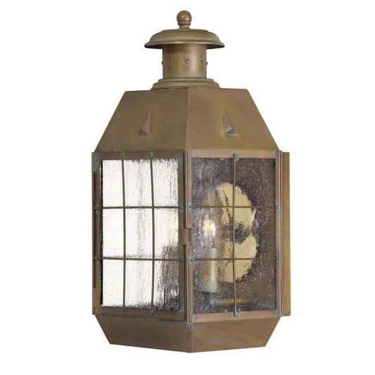 Hinkley Lighting Outdoor Nantucket Aged Brass Wall Light - 2374AS
