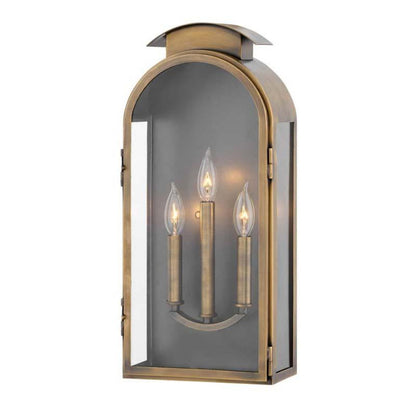 Hinkley Lighting Outdoor Rowley Light Antique Brass Wall Light - 2525LS