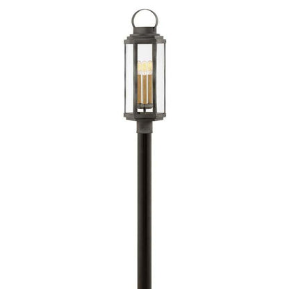 Hinkley Lighting Outdoor Danbury Aged Zinc Post Mount Light - 2537DZ