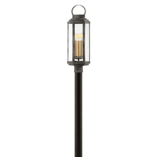 Hinkley Lighting Outdoor Danbury Aged Zinc Post Mount Light - 2537DZ