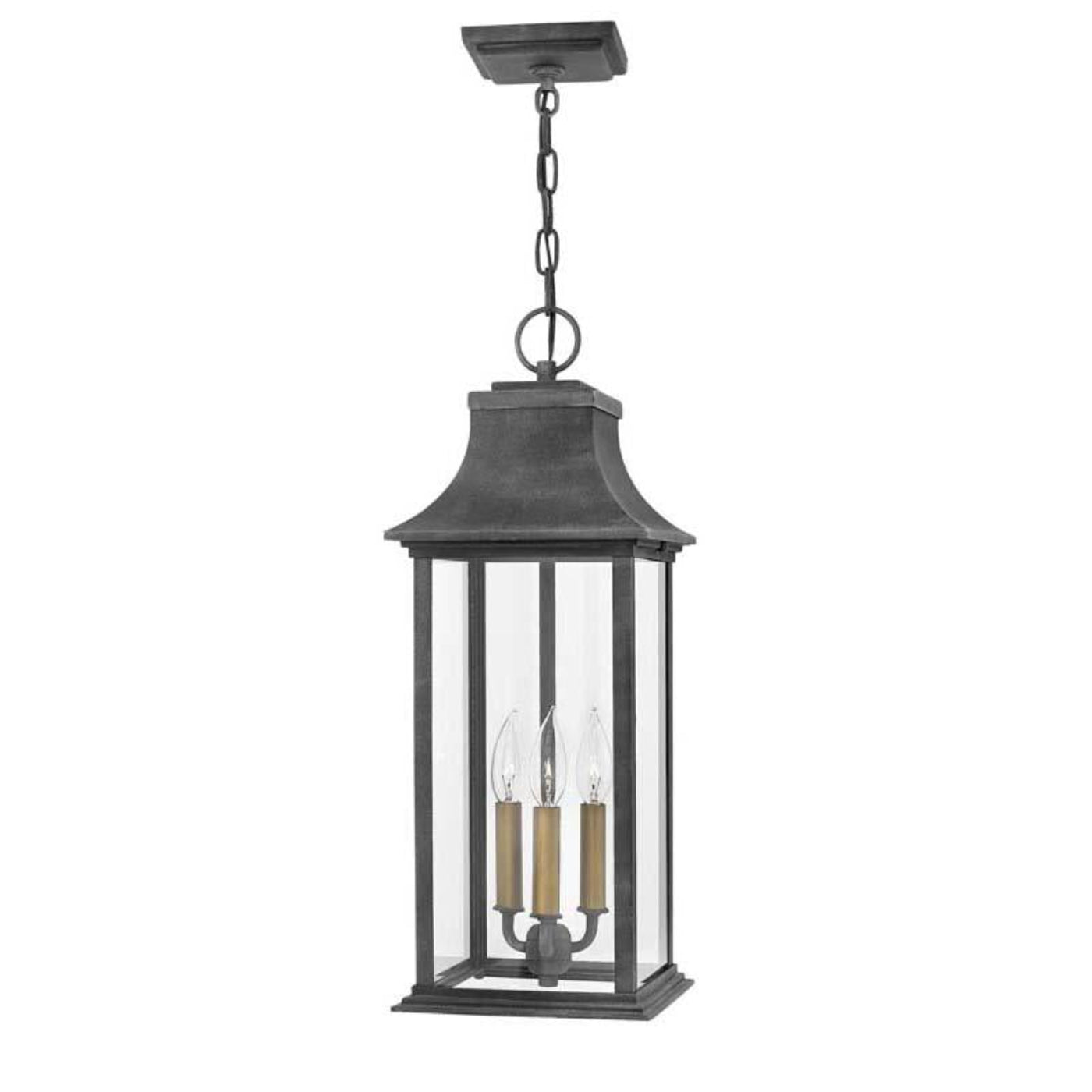 Hinkley Lighting Outdoor Adair Aged Zinc Hanging Light - 2932DZ