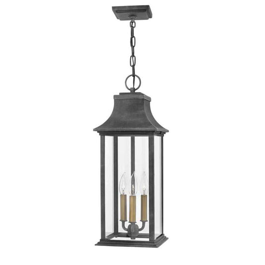 Hinkley Lighting Outdoor Adair Aged Zinc Hanging Light - 2932DZ