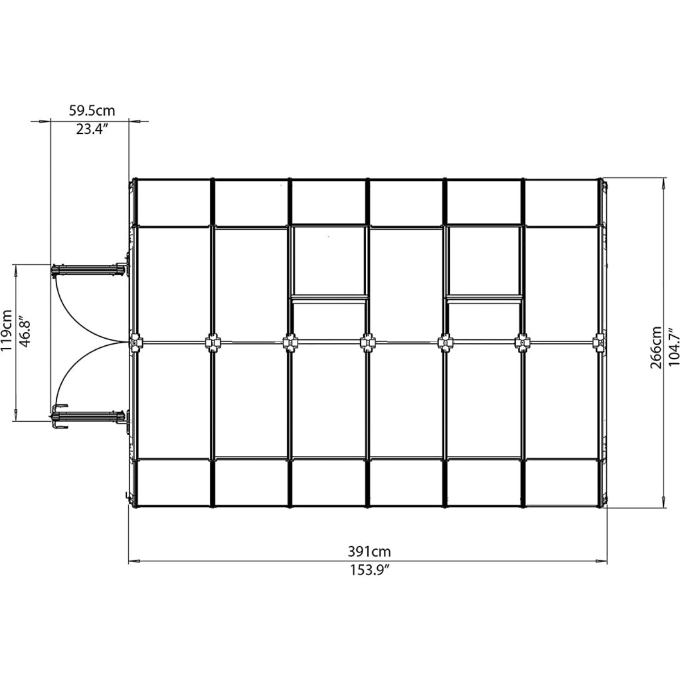 Rion Hobby Gardener 8' x 12' Greenhouse - HG7112