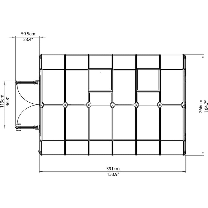 Rion Hobby Gardener 8' x 12' Greenhouse - HG7112